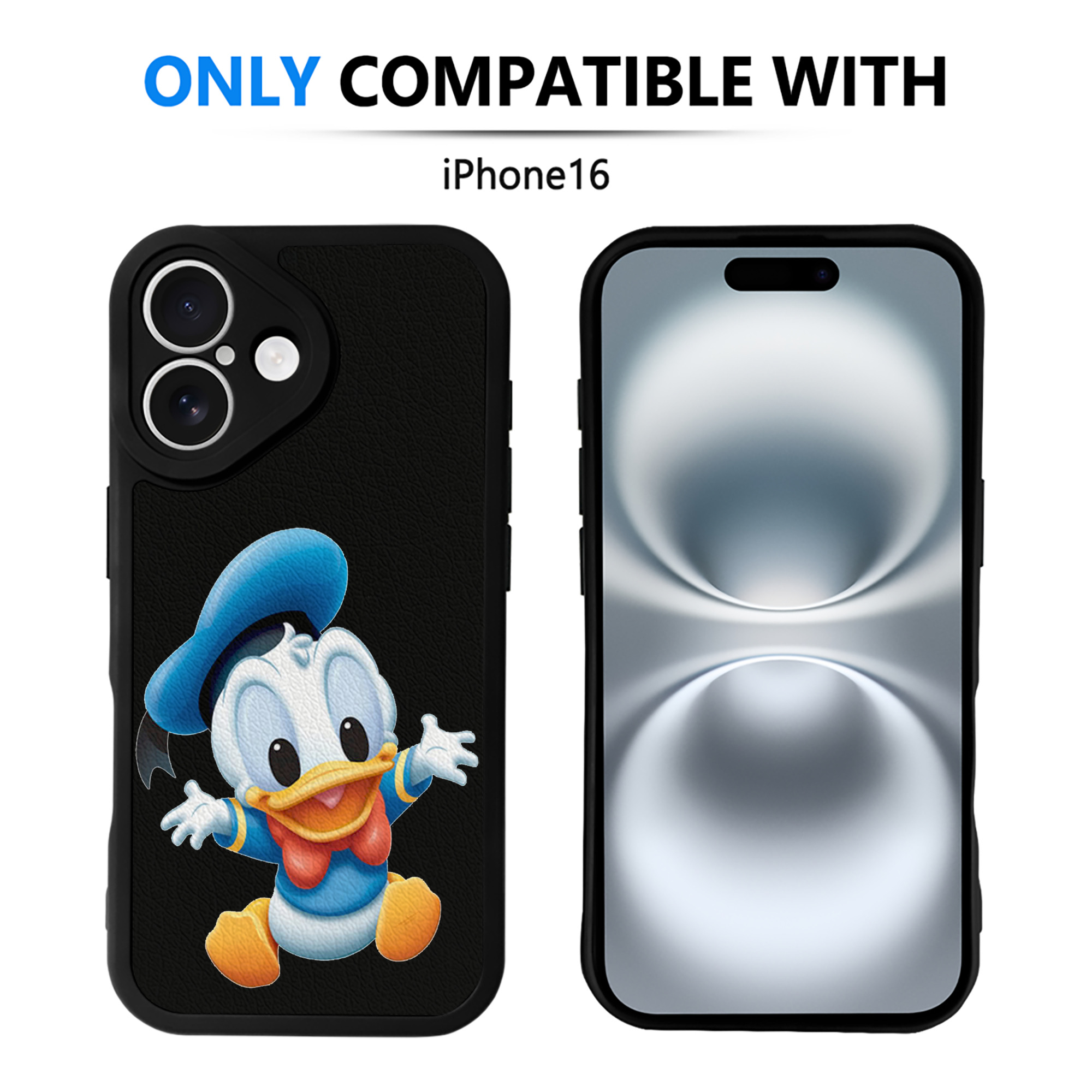 （画像用） ミッキーマウス Mickey Mouse 【iPhone 16シリーズ対応】シリコンスマホケース（レザー調） 材質：シリコン